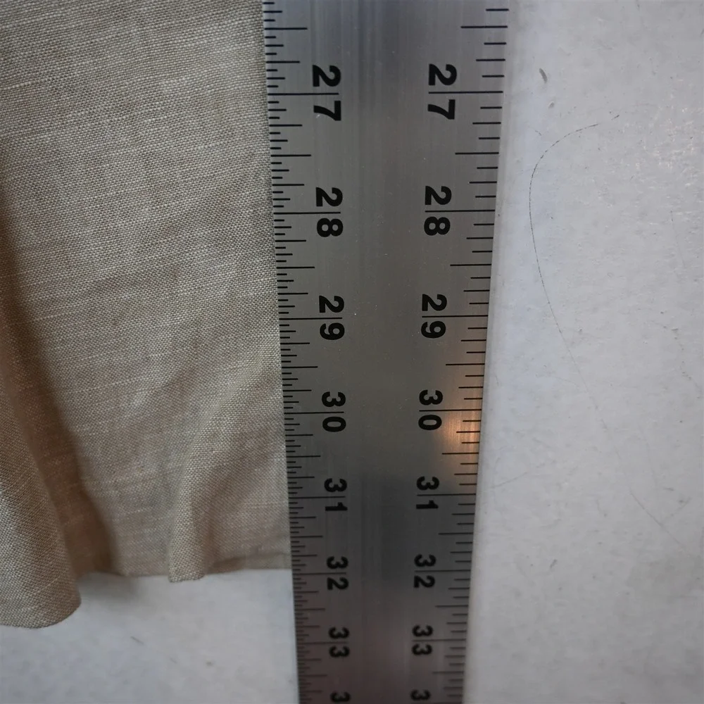 Tommy Hilfiger 46x32 Khaki 100% Linen Flat Front Straight Dress Mens Pants